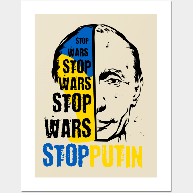 Stop Putin Wars Wall Art by The.N